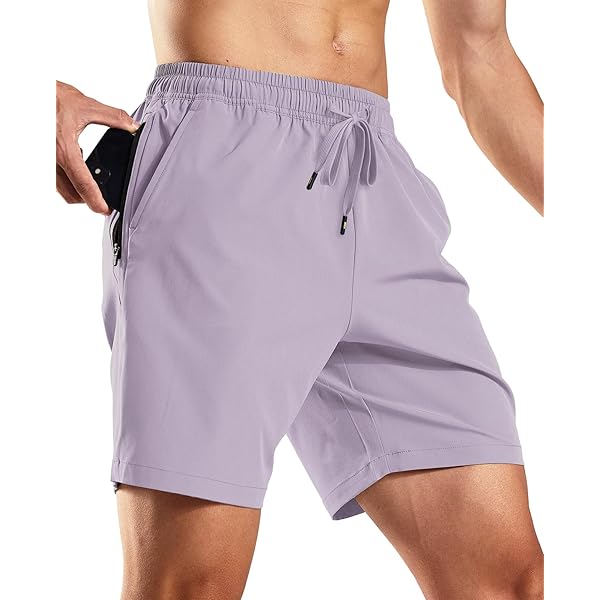 ZZXXB Mint Green Athletic Shorts for Men with Pockets 2 in 1